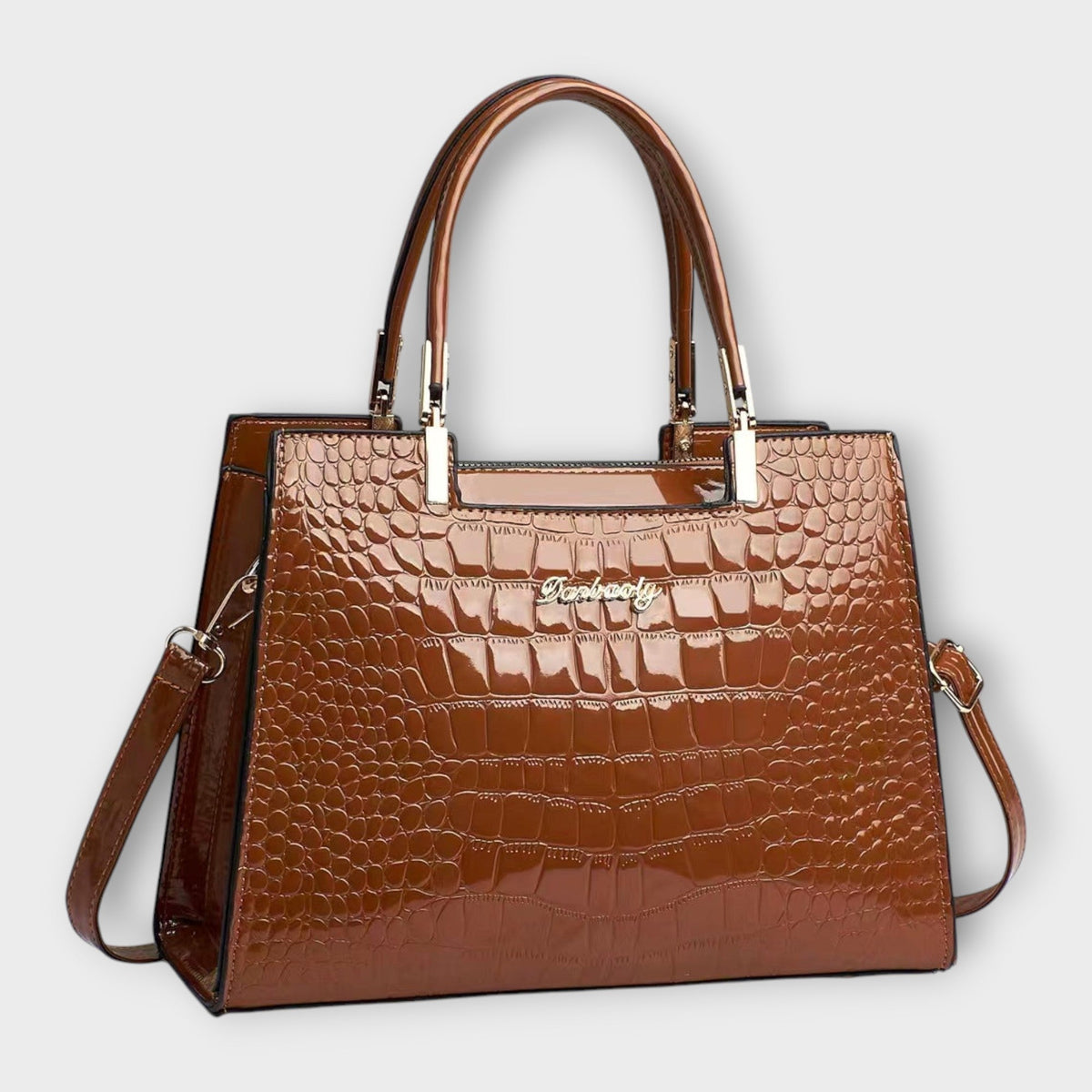 Cécile Valois | Shiny crocodile leather bag