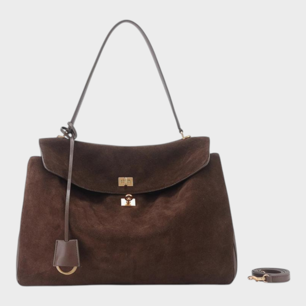 Altieri | Women's Leather Handbag with Adjustable Shoulder Strap – Burgundy Top Handle Bag