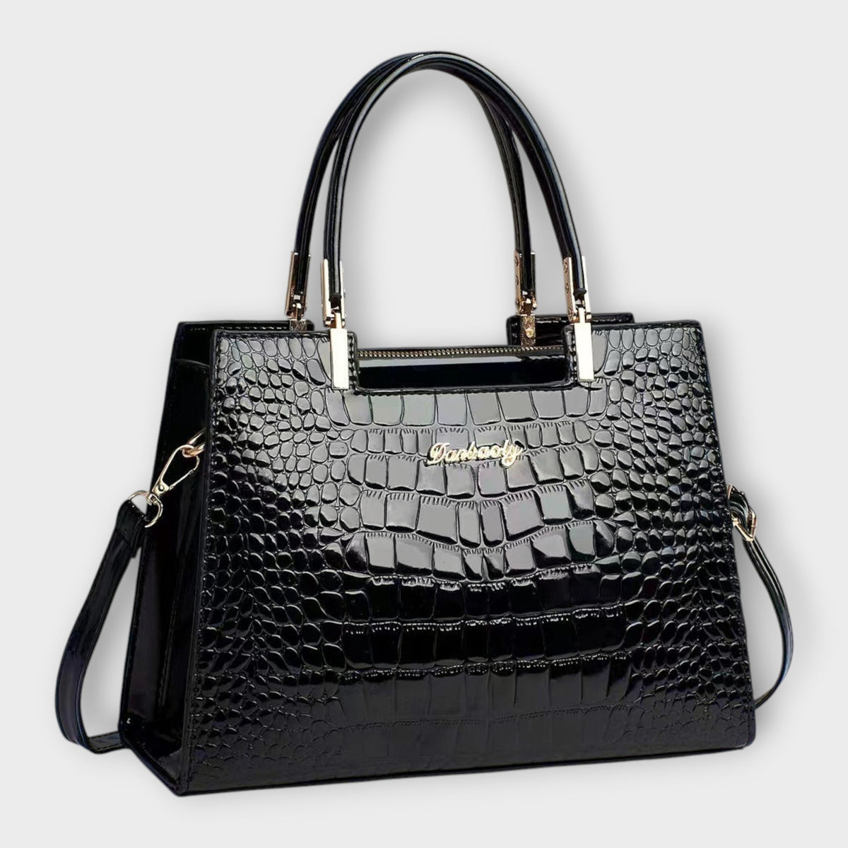 Cécile Valois | Shiny crocodile leather bag