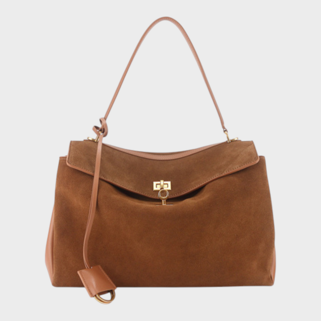 Geneviève Courson | Two-Way Carry Leather Bag in Suede and Smooth Finishes