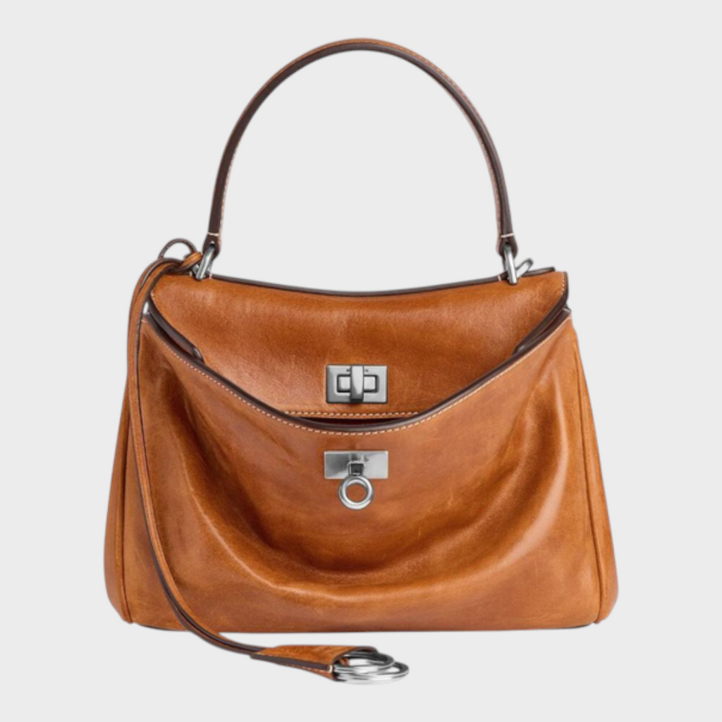 Geneviève Courson | Two-Way Carry Leather Bag in Suede and Smooth Finishes