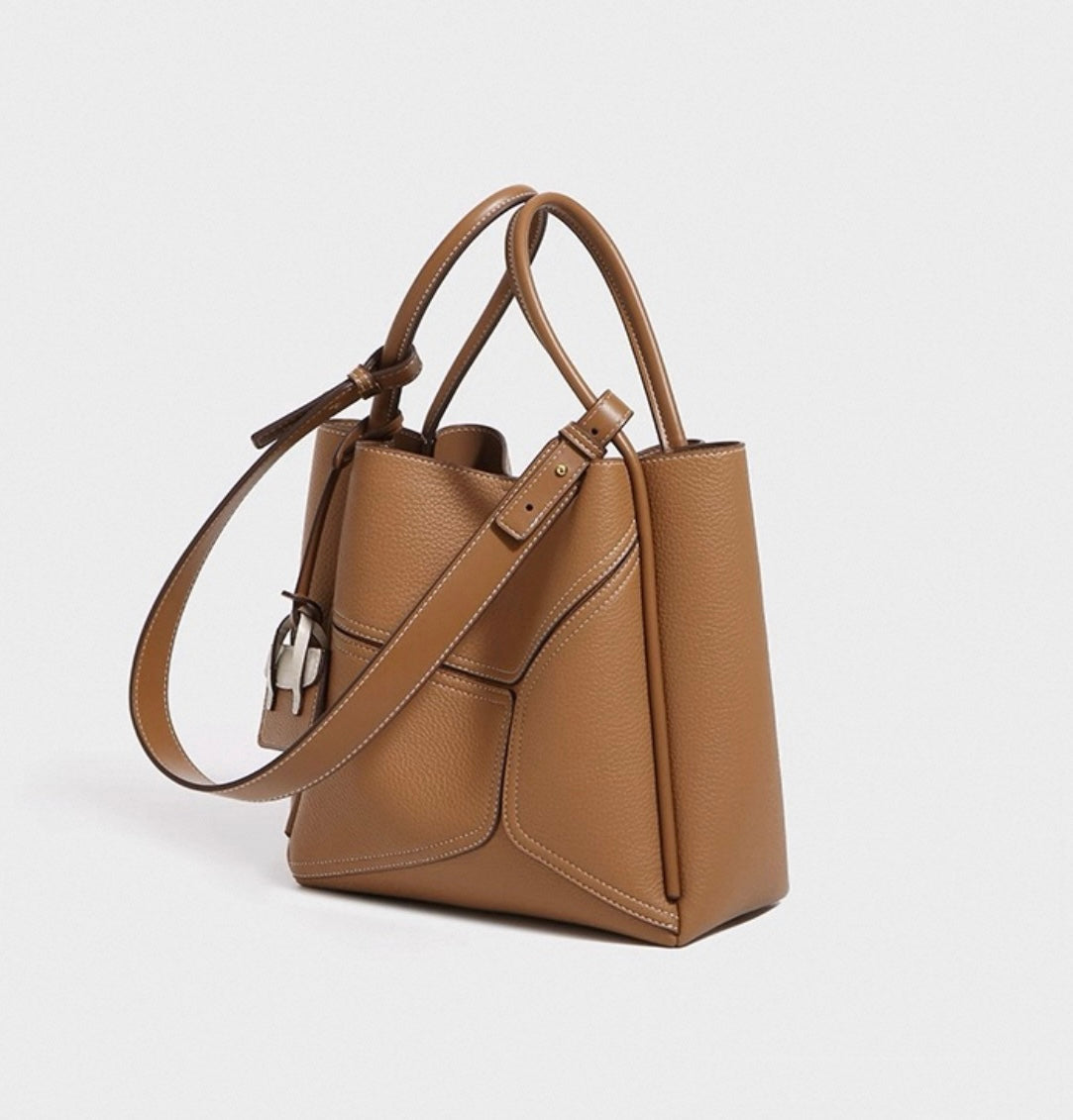 Nicoletta | Women's Brown Tote Bag – Large Top Handle Work Handbag