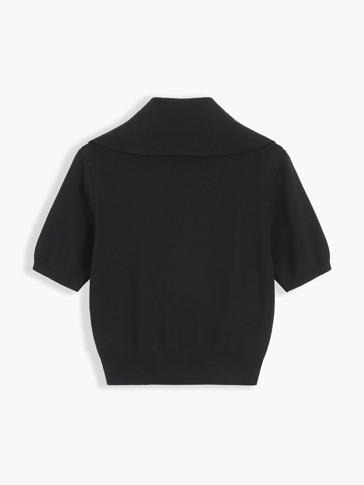 Scarlett | Knit Crop Top Women V-Neck Slim Fit Short Sleeve