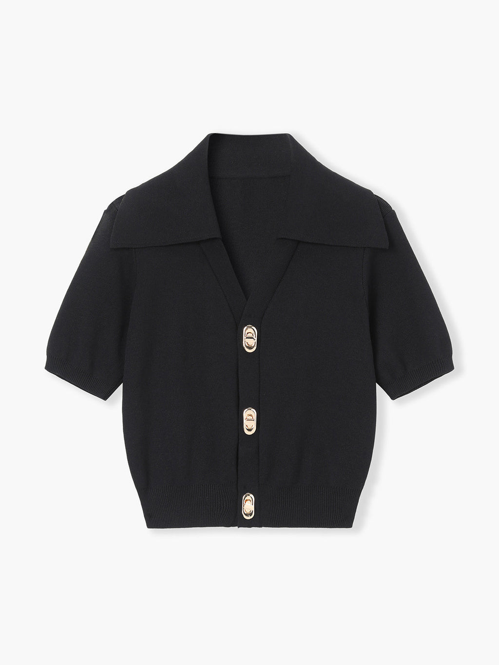 Scarlett | Knit Crop Top Women V-Neck Slim Fit Short Sleeve