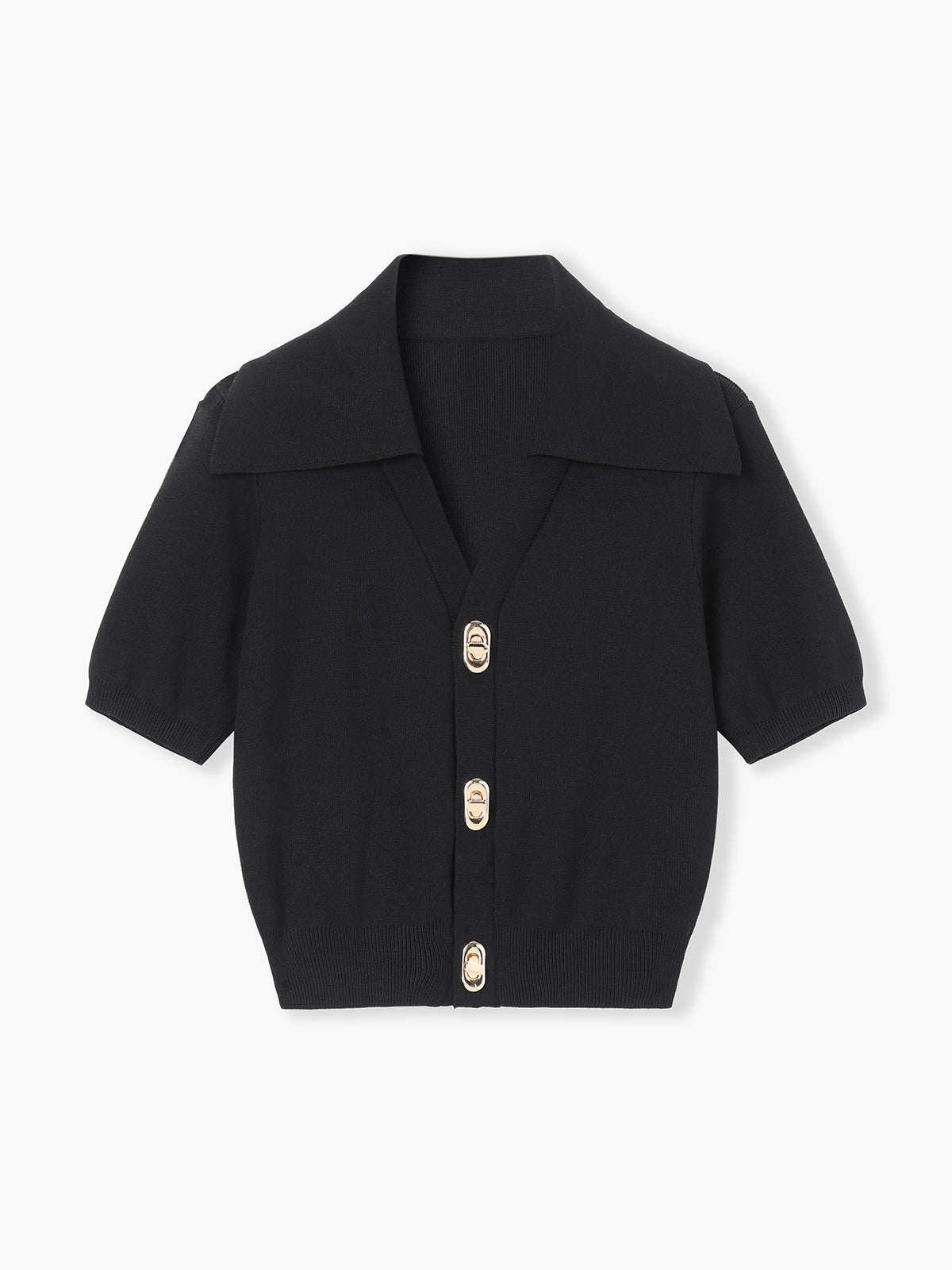 Scarlett | Knit Crop Top Women V-Neck Slim Fit Short Sleeve