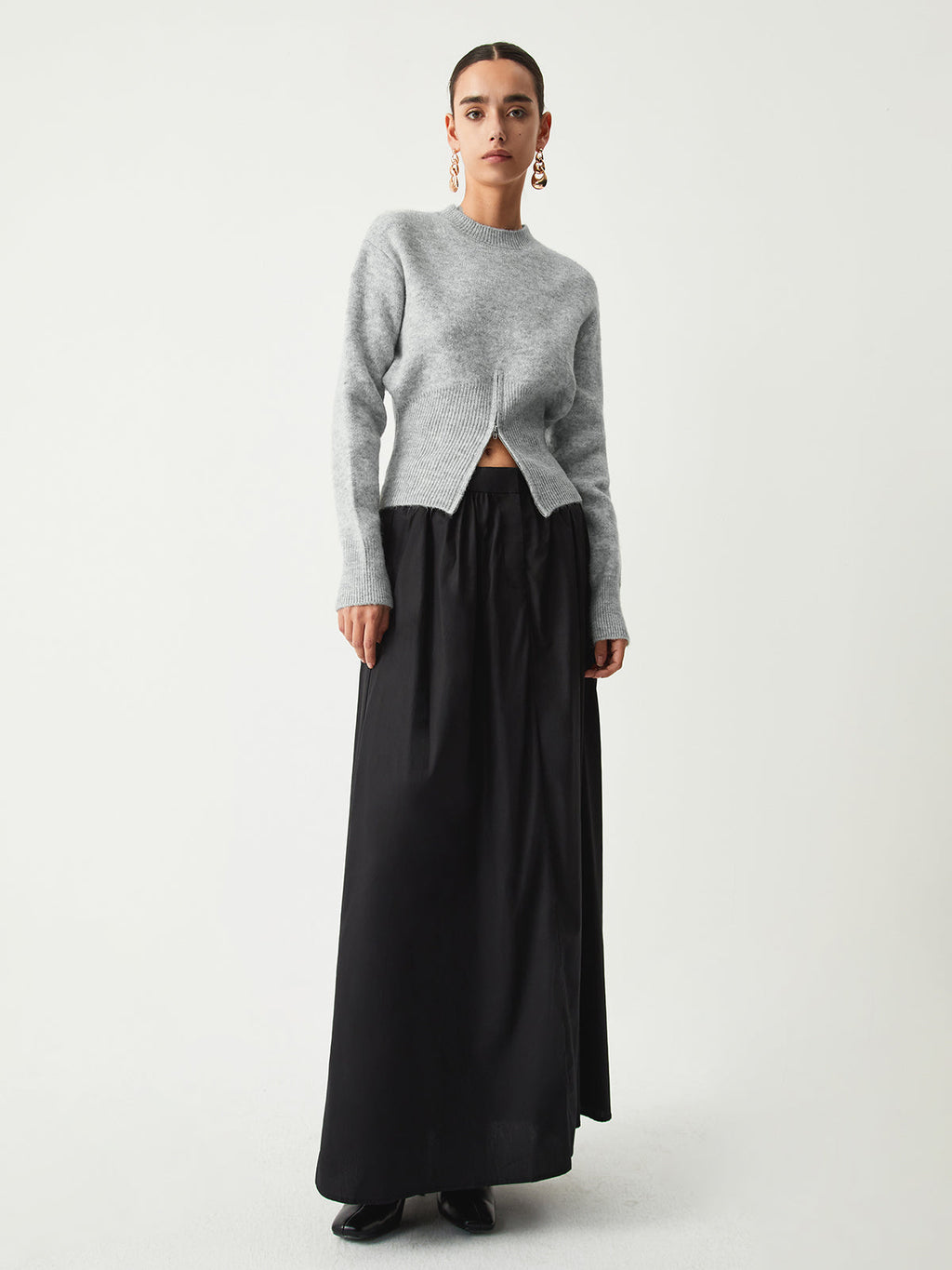 Chantal | Knit Sweater Women Half Zip High Neck Long Sleeve
