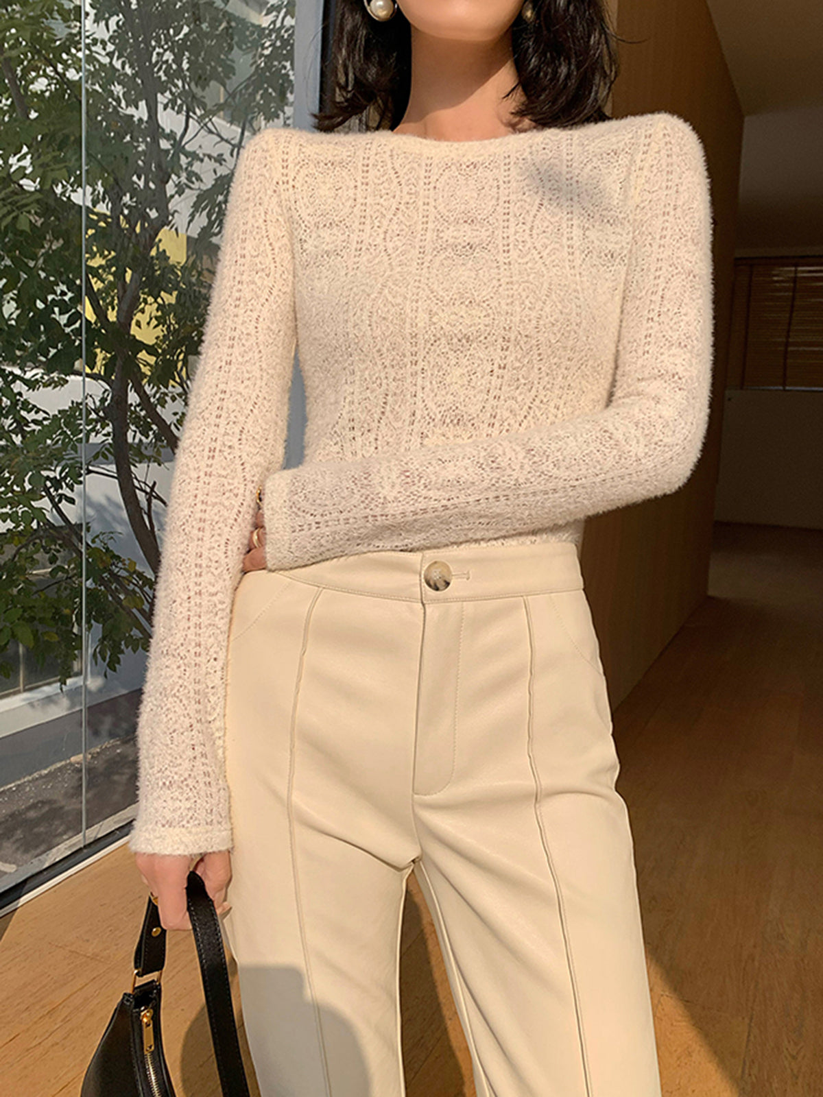 Sidonie | Crew Neck Floral Sweater for Women