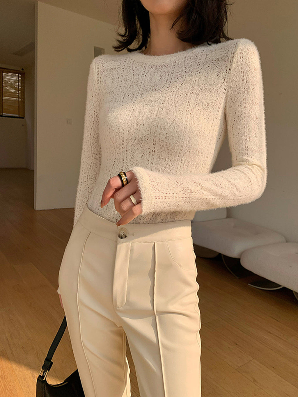 Sidonie | Crew Neck Floral Sweater for Women