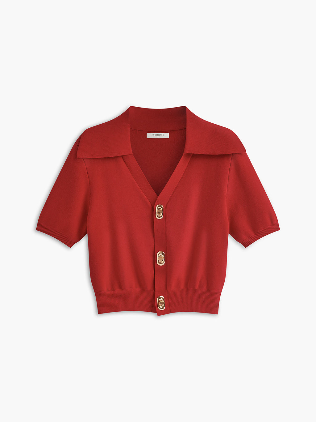 Scarlett | Knit Crop Top Women V-Neck Slim Fit Short Sleeve