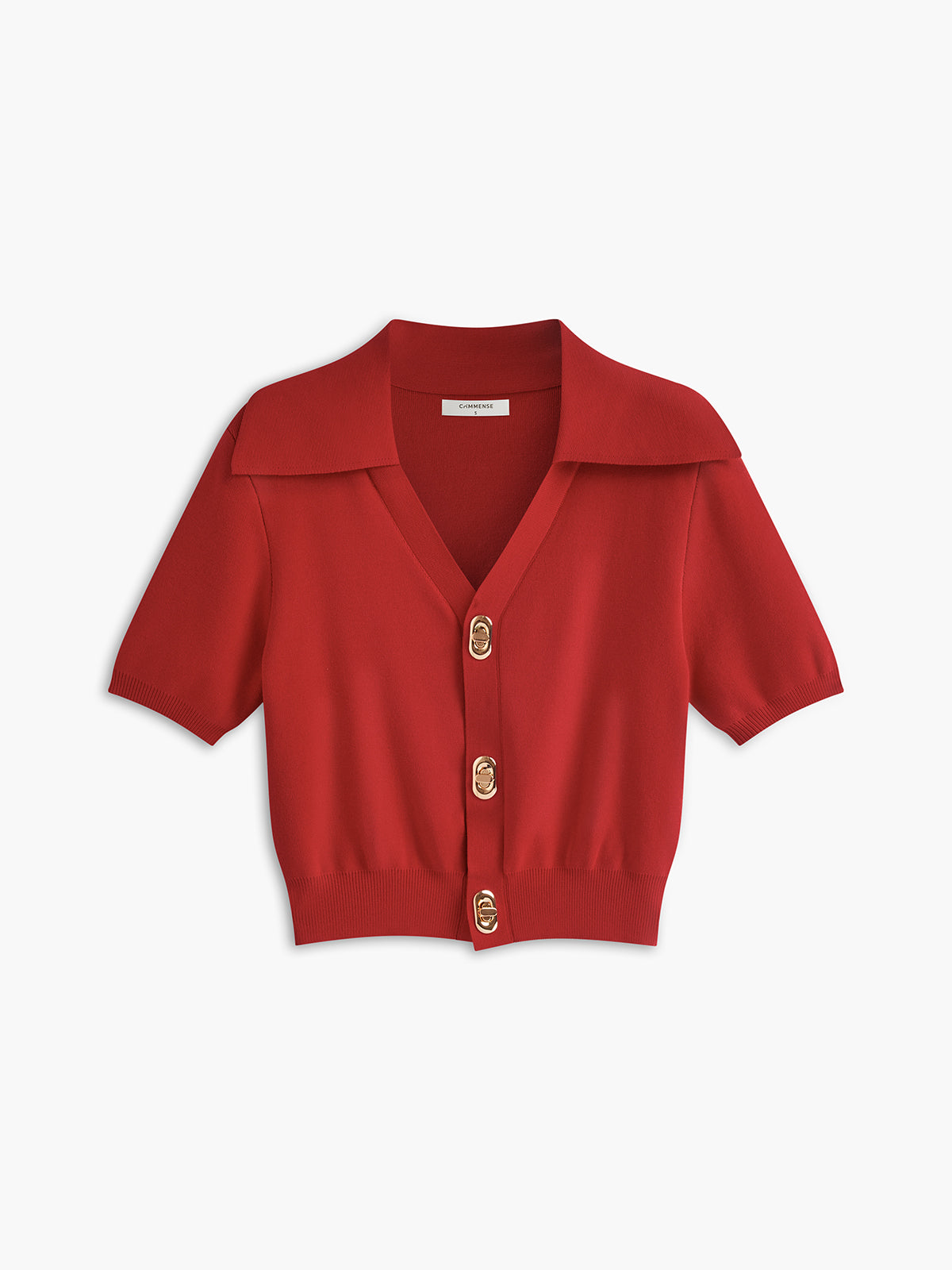 Scarlett | Knit Crop Top Women V-Neck Slim Fit Short Sleeve