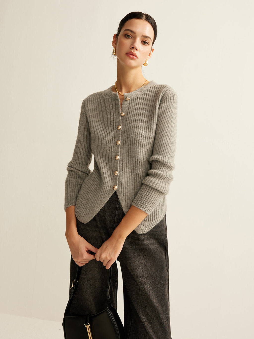 Angèle | V-Neck Button-Front Cardigan for Women