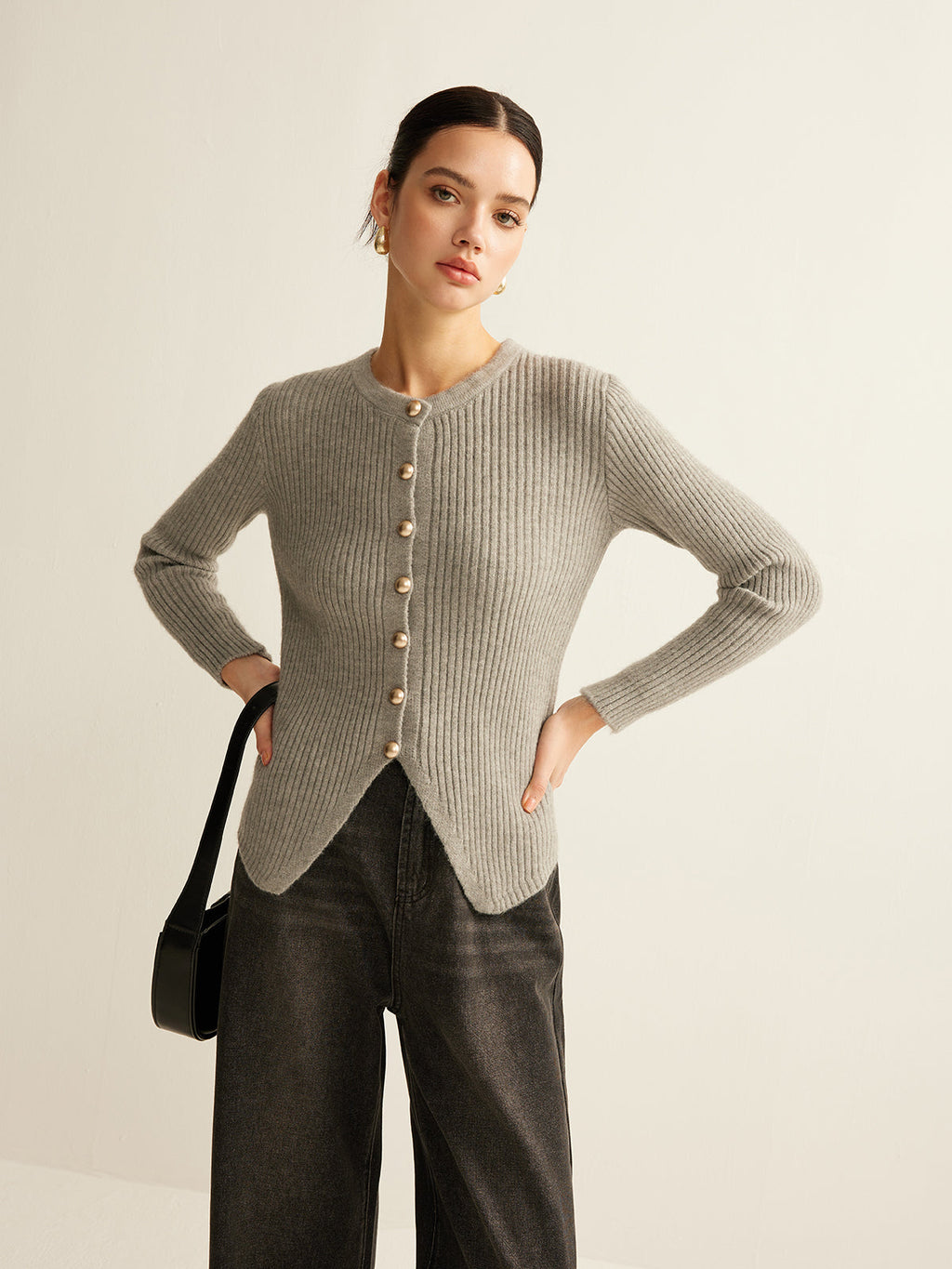 Angèle | V-Neck Button-Front Cardigan for Women