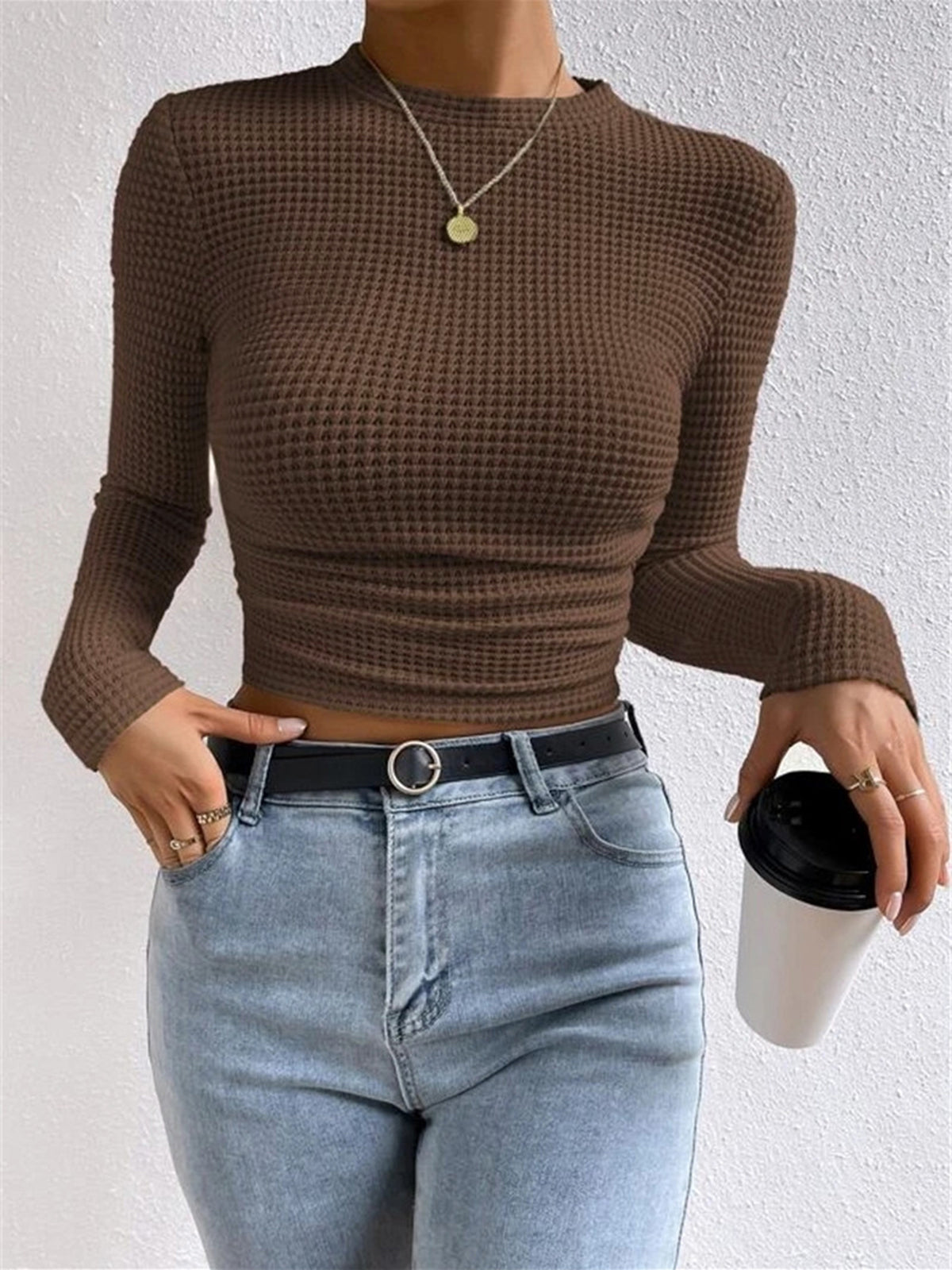 Alix | Crew Neck Knit Top for Women