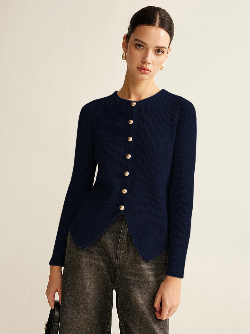 Angèle | V-Neck Button-Front Cardigan for Women