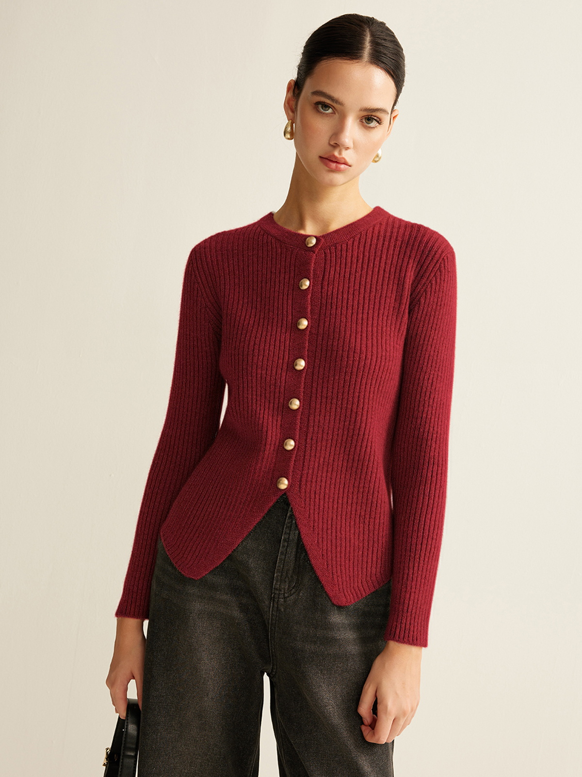Angèle | V-Neck Button-Front Cardigan for Women