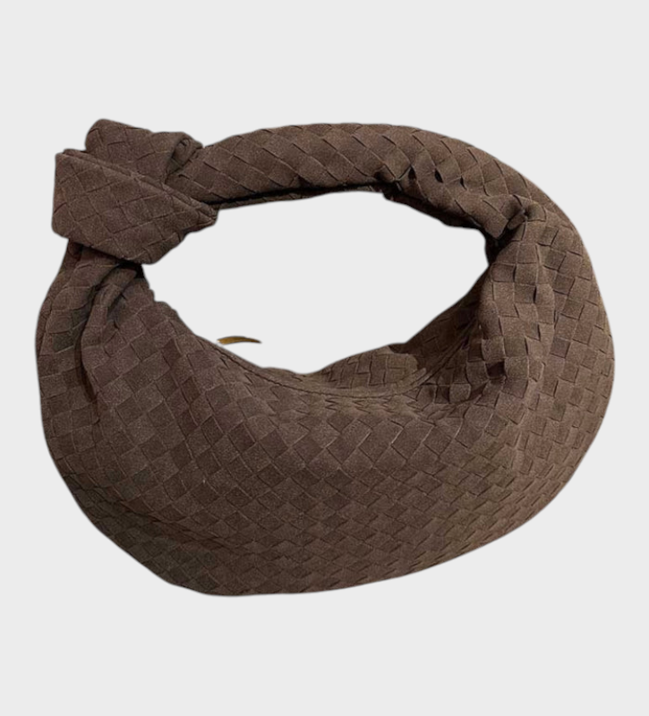 Chapelle | Women's Large Suede Bag – Cream Knot Hobo Shoulder Bag
