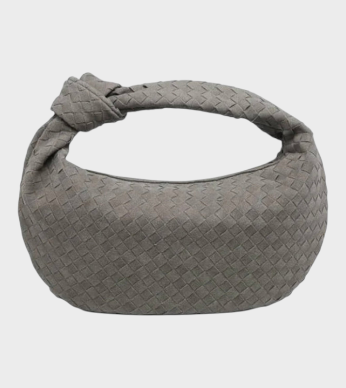 Chapelle | Women's Large Suede Bag – Cream Knot Hobo Shoulder Bag