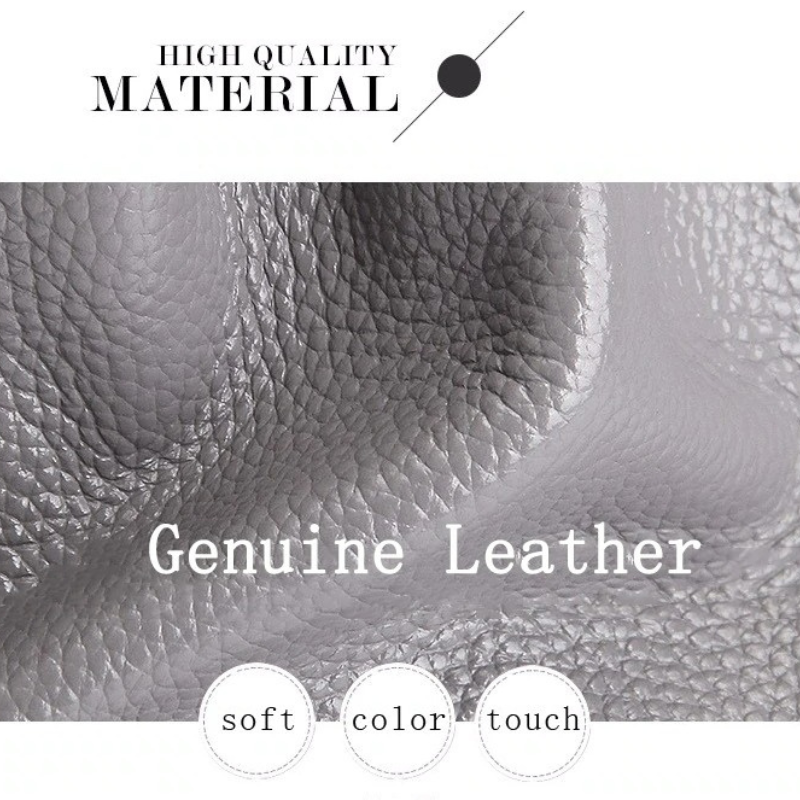 Fleur Vallerand | Genuine Leather Handbags Head Layer Cowhide Litchi Grain Women Handbag