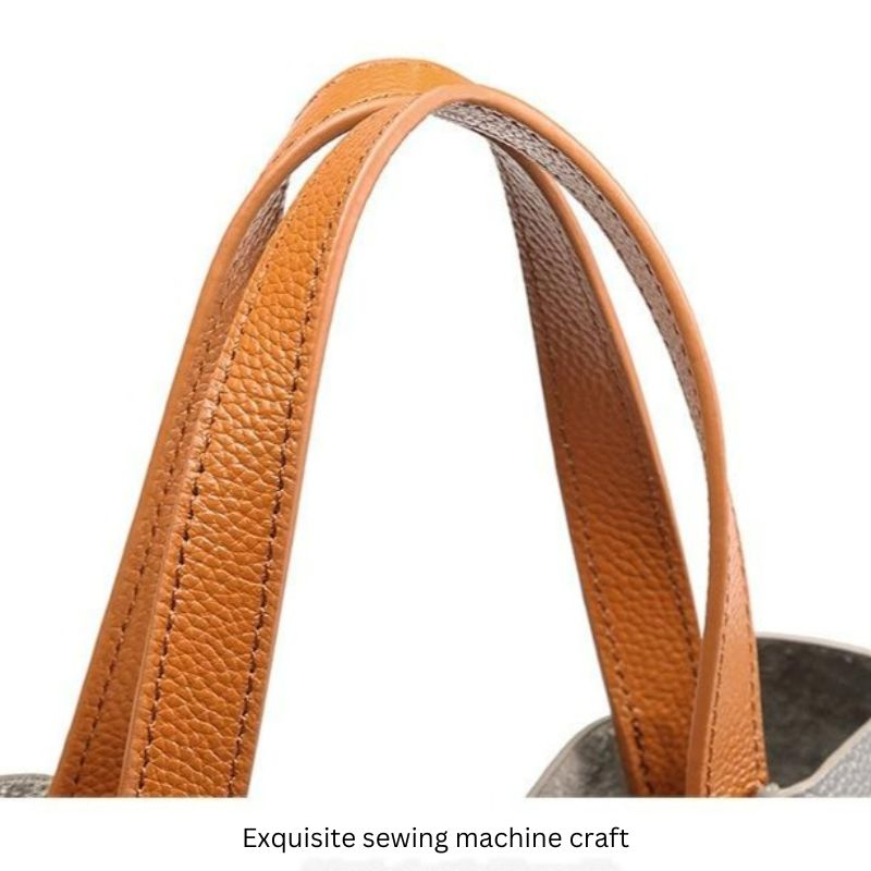 Fleur Vallerand | Genuine Leather Handbags Head Layer Cowhide Litchi Grain Women Handbag