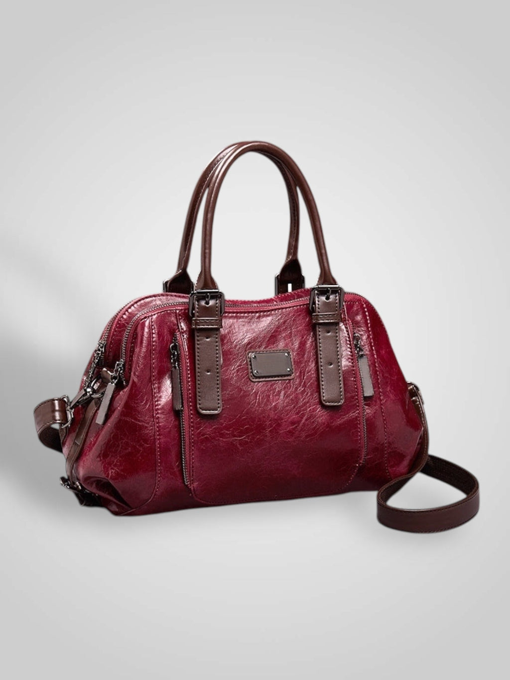 Morevani | Women's Everyday Handbag – Brown Vintage Doctor Bag Satchel