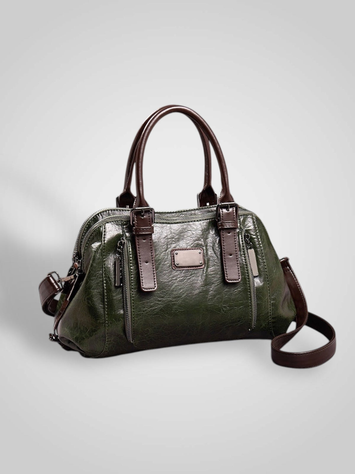 Morevani | Women's Everyday Handbag – Brown Vintage Doctor Bag Satchel