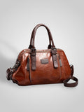Morevani | Women's Everyday Handbag – Brown Vintage Doctor Bag Satchel