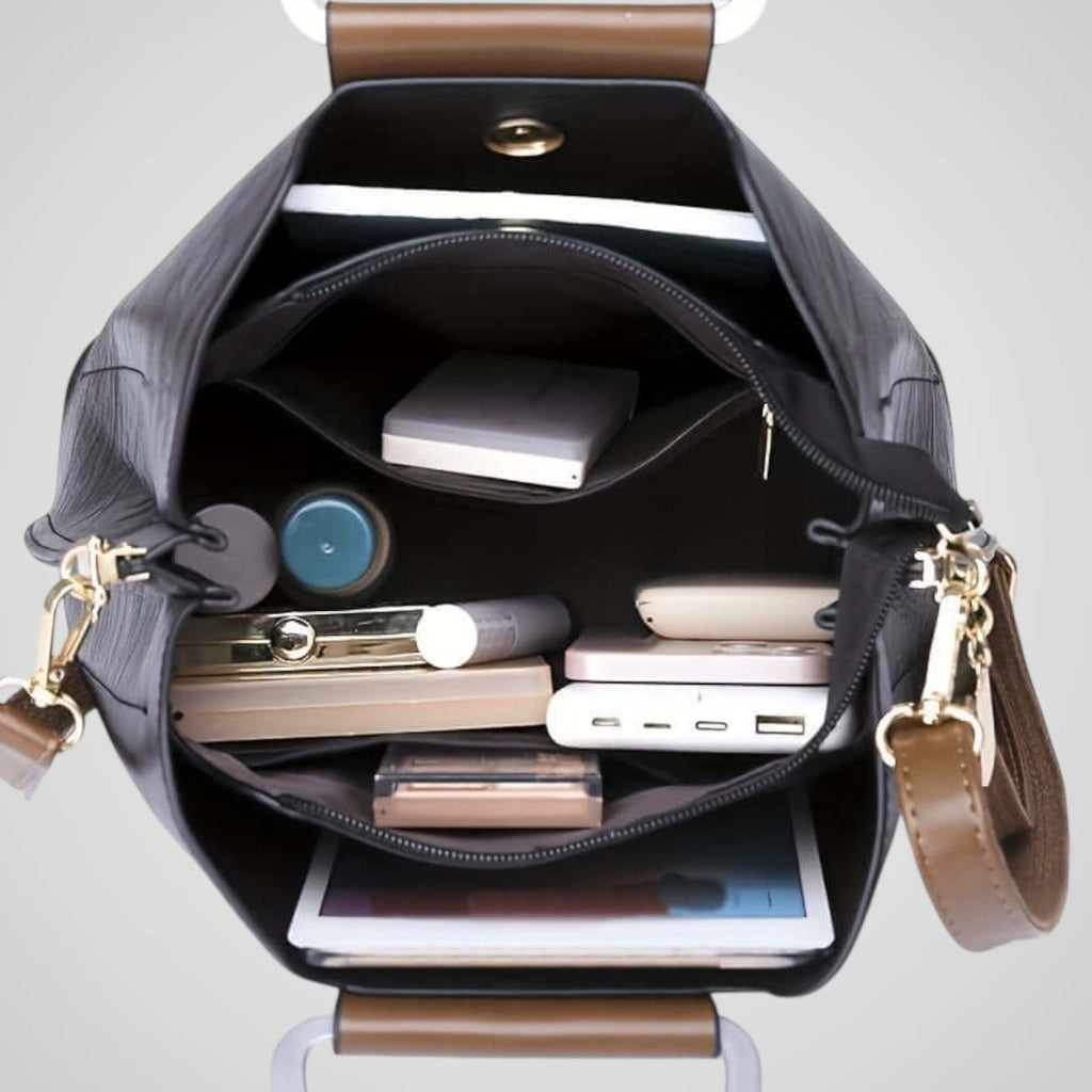 Thaïs Beaunoir | Elegant Two-Tone Leather Bag