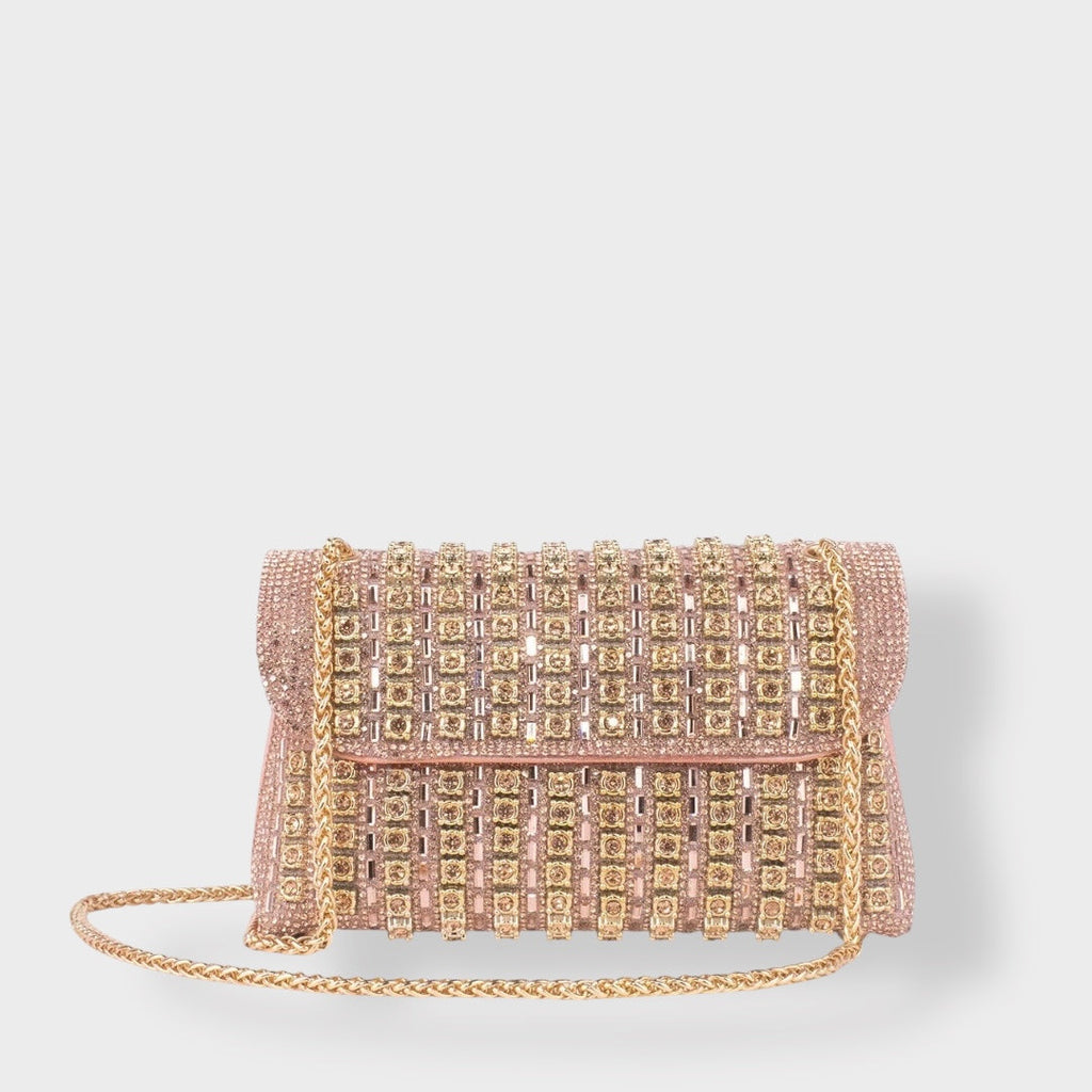 Eloisa | Elegant shoulder bag with chain and diamonds