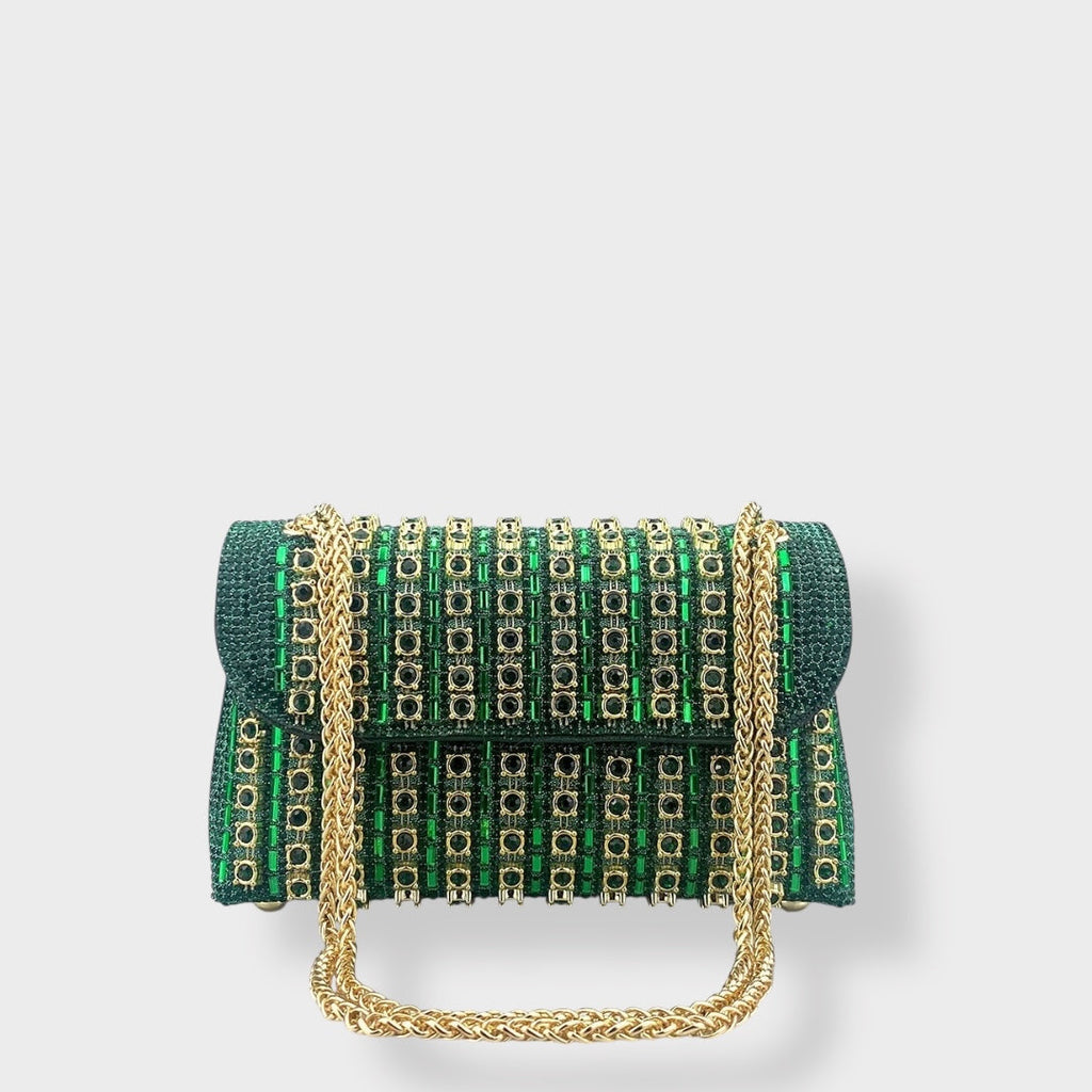 Eloisa | Elegant shoulder bag with chain and diamonds