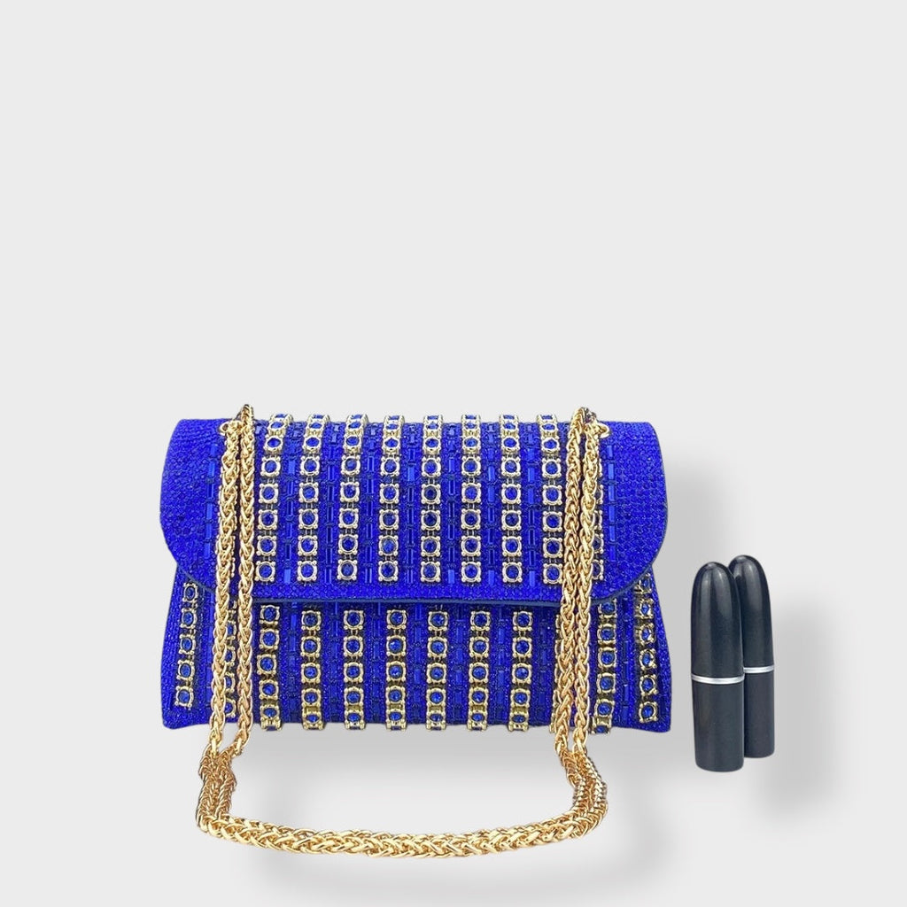 Eloisa | Elegant shoulder bag with chain and diamonds