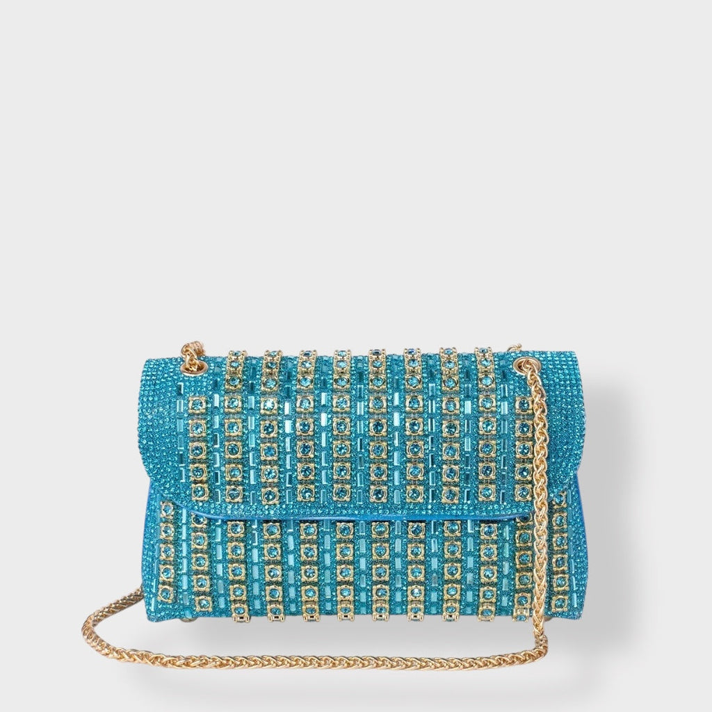 Eloisa | Elegant shoulder bag with chain and diamonds