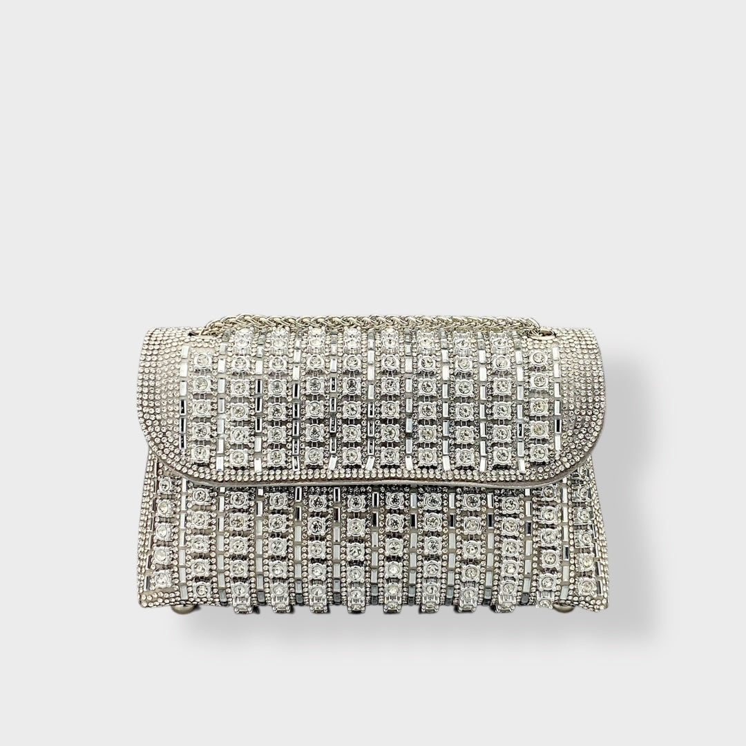 Eloisa | Elegant shoulder bag with chain and diamonds