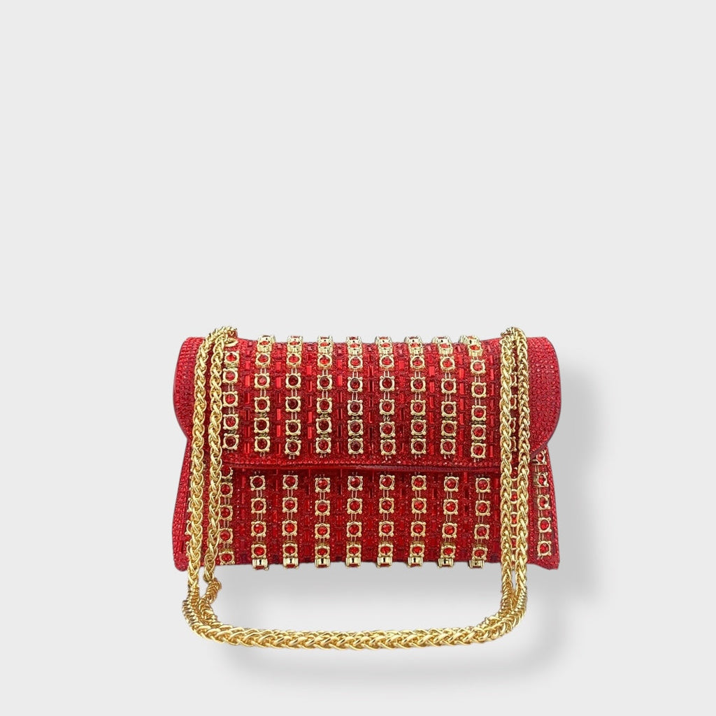 Eloisa | Elegant shoulder bag with chain and diamonds