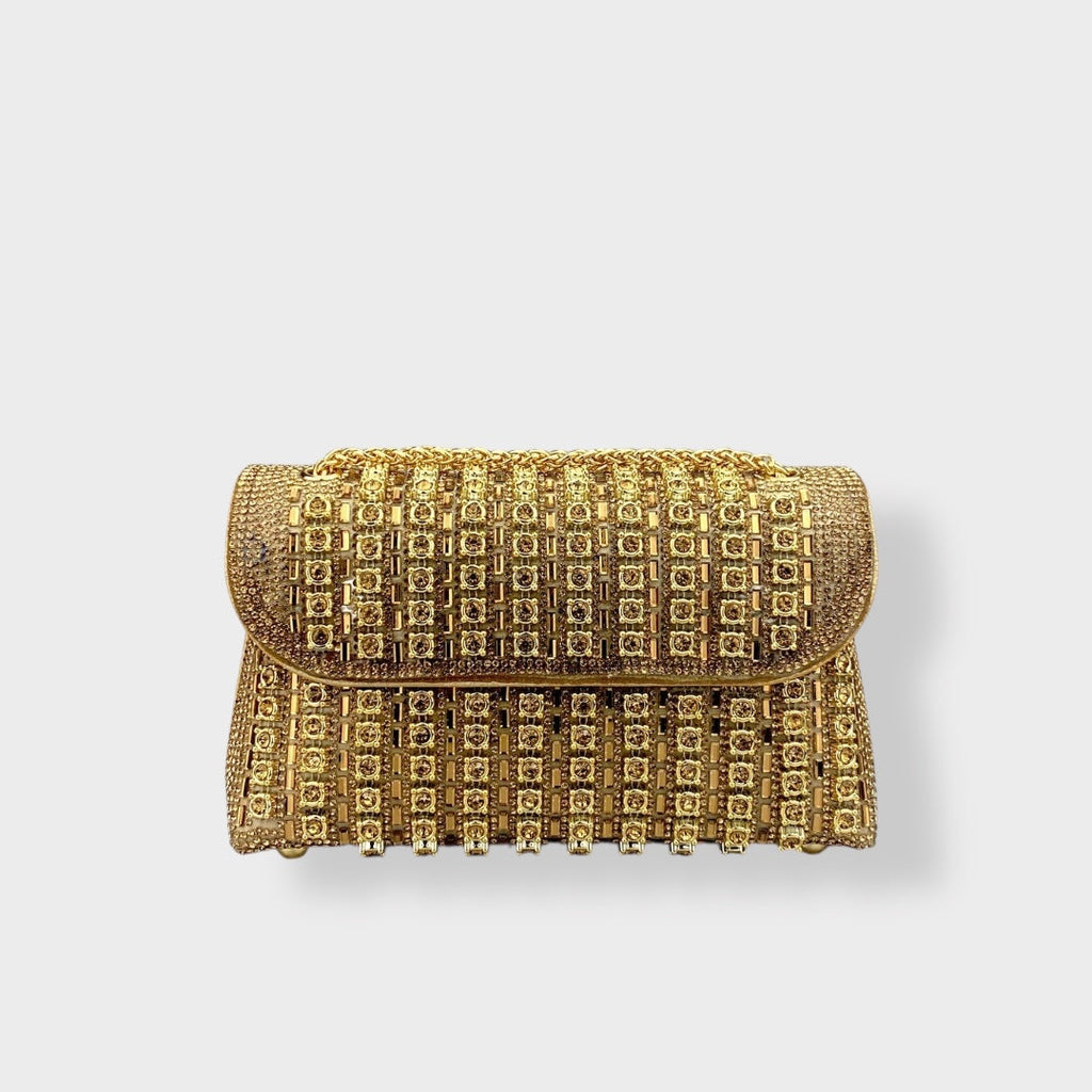 Eloisa | Elegant shoulder bag with chain and diamonds
