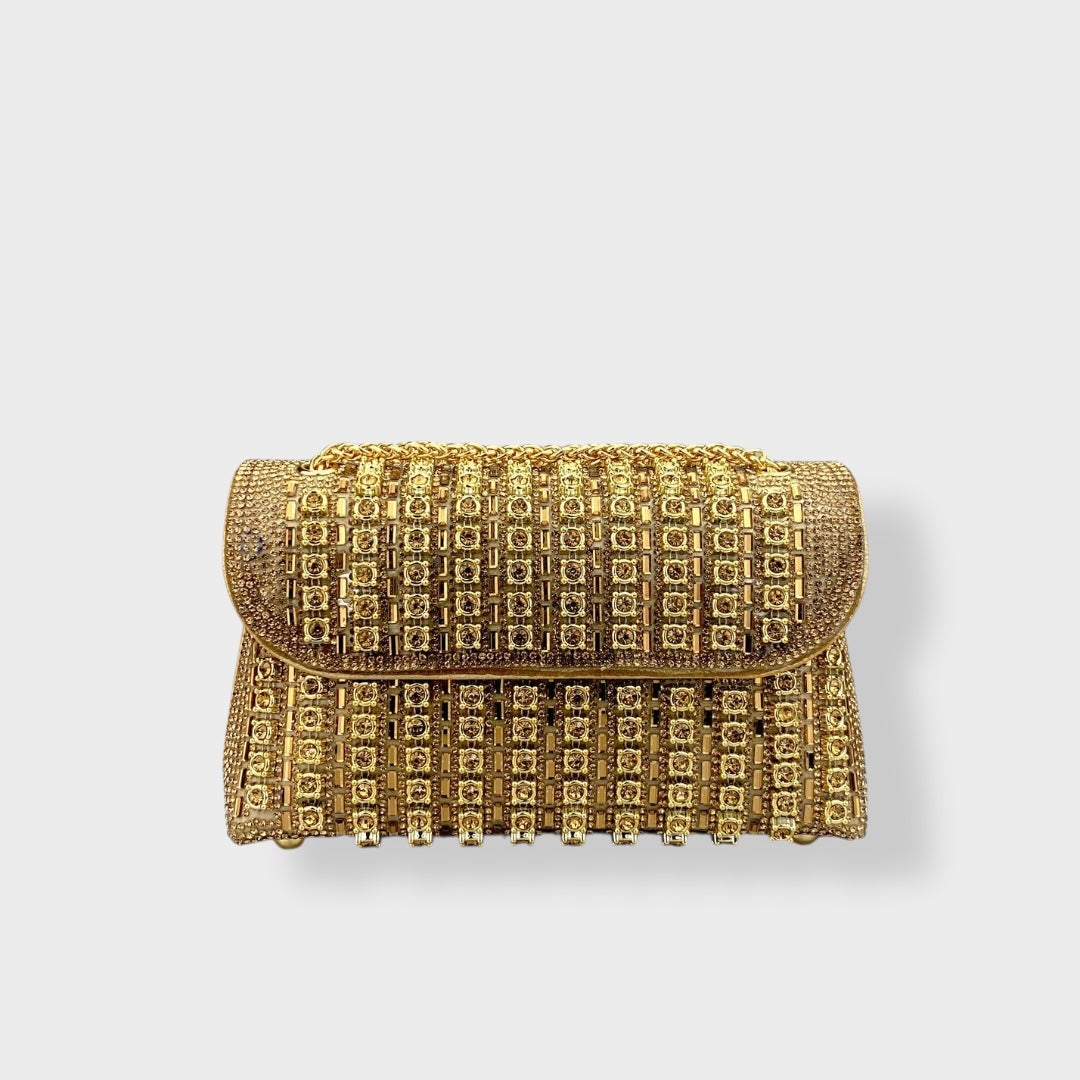 Eloisa | Elegant shoulder bag with chain and diamonds