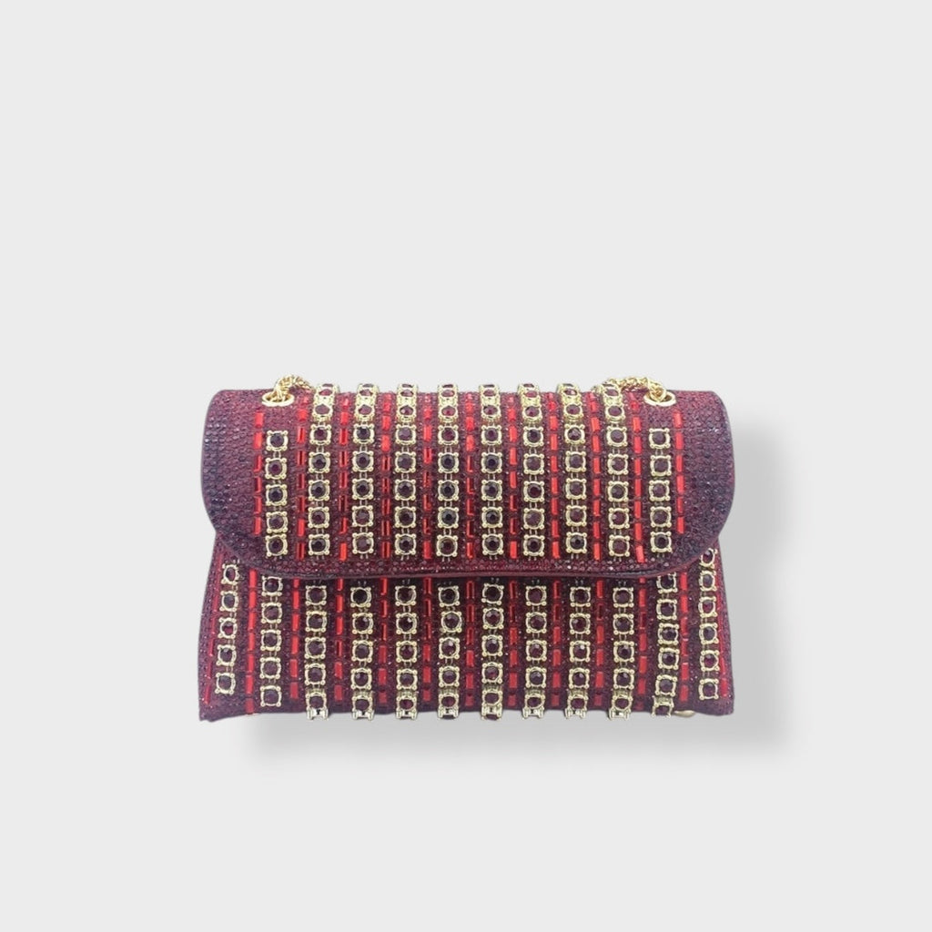 Eloisa | Elegant shoulder bag with chain and diamonds