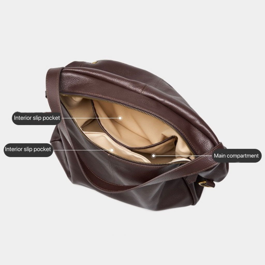 Victoire Beaurose | Retro genuine leather soft minimalist bag for everyday use