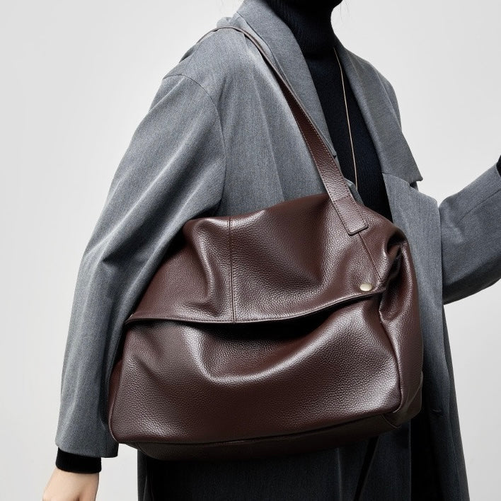 Victoire Beaurose | Retro genuine leather soft minimalist bag for everyday use