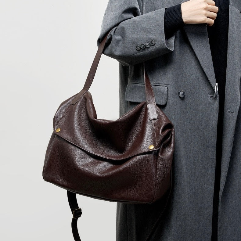 Victoire Beaurose | Retro genuine leather soft minimalist bag for everyday use