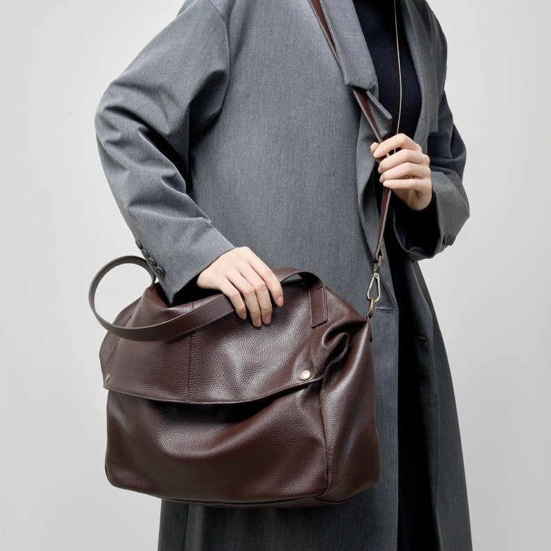 Victoire Beaurose | Retro genuine leather soft minimalist bag for everyday use