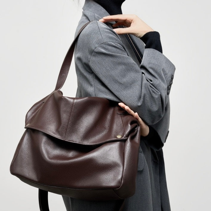 Victoire Beaurose | Retro genuine leather soft minimalist bag for everyday use