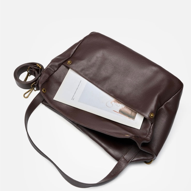 Victoire Beaurose | Retro genuine leather soft minimalist bag for everyday use