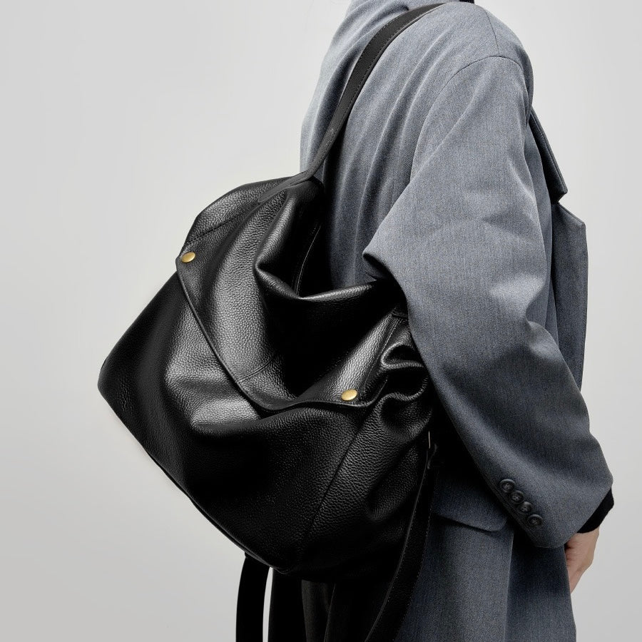 Victoire Beaurose | Retro genuine leather soft minimalist bag for everyday use