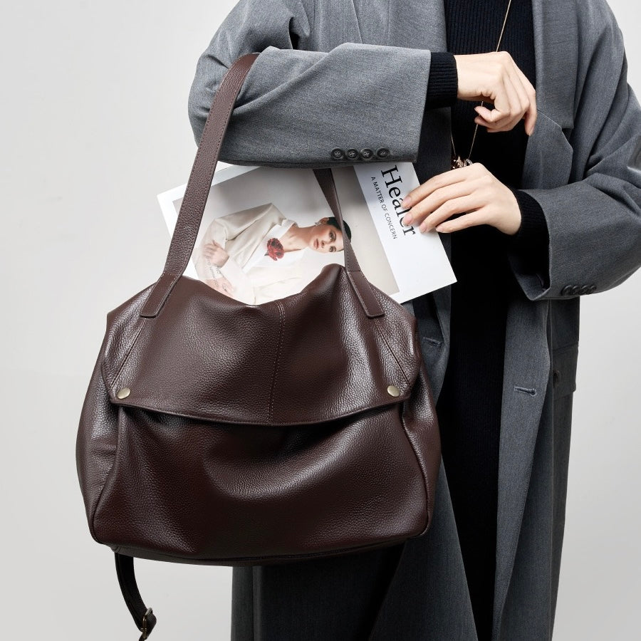 Victoire Beaurose | Retro genuine leather soft minimalist bag for everyday use
