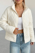 Pauline Garcia | Women's Cream Quilted Jacket – Lightweight Padded Jacket