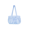 Orselli | Women's Mini Soufflé Bag – Light Blue Puffy Ruched Shoulder Bag