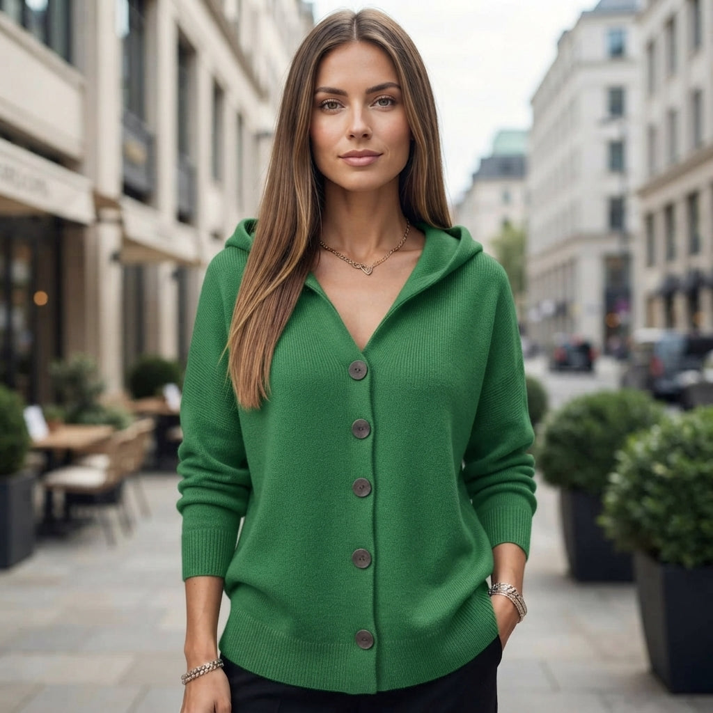 Ginevra Valentini | Casual Hooded Button Front Cardigan
