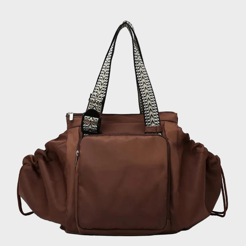 Delphine Brunet | Women's Black Pack Tote Bag – Large Drawstring Shoulder Bag