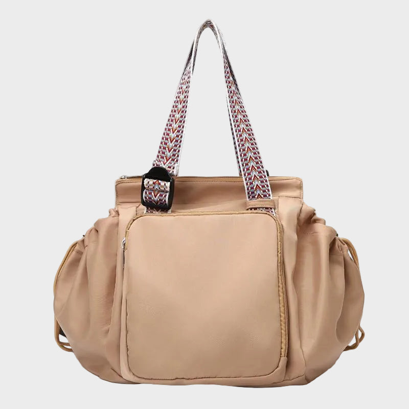 Delphine Brunet | Women's Black Pack Tote Bag – Large Drawstring Shoulder Bag