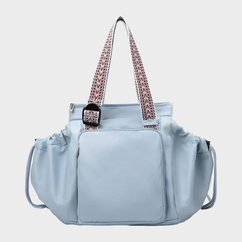 Delphine Brunet | Women's Black Pack Tote Bag – Large Drawstring Shoulder Bag